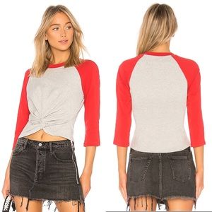 T Alexander Wang Twist Front Baseball Tee  XS